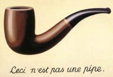 Ceci n'est pas une pipe eftir Magritte